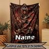 Custom Name Personalized Rammstein Print Blanket, Home Decor, Bedroom, Sofa, Camping, Couch, Gifts for Birthday Christmas