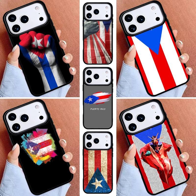 Puerto Rico Flag print Phone Case for iPhone 17ProMax 12 13 14 15 16e 17 Pro Max Plus Air Cover
