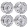 4pcs 2.2inch Aluminum Alloy Wheel Hubs for 1 10 Scale RC Car Accessory Hole TypeSilver