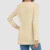Womens Long Sleeve V Neck Shirts Basic Tee Casual Top Fall Trendy Tunic Outfits Fitted T Shirts