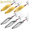 Fishing Lures Spoons Hard Fishing Lures with Treble Hooks Salmon Bass Metal Fishing Lure Baits