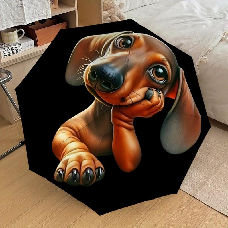 1PC dog paw Automatic Open/Close Umbrella with Windproof, 8-Rib Sturdy Canopy, Durable Ribs, Fashionable Design, Outdoor Accessory, Fun Prin, Holiday
