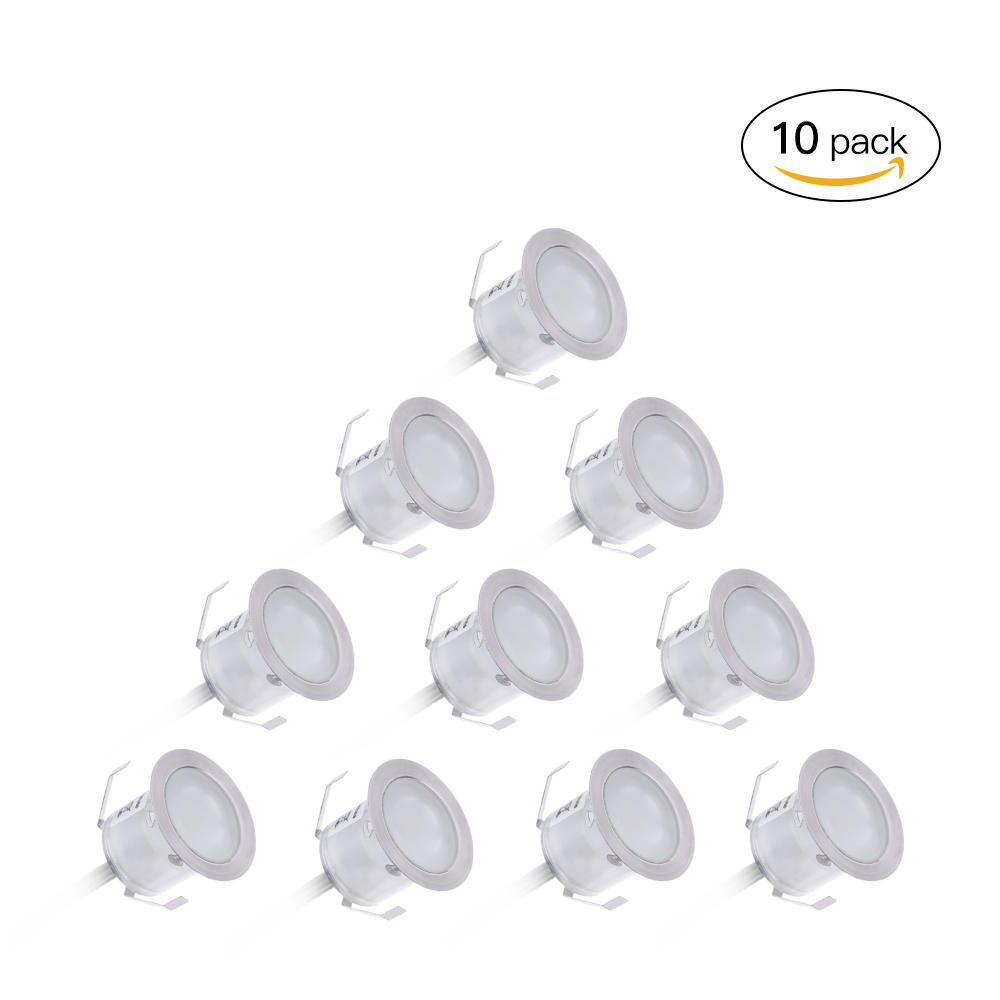 10 шт. светодиодный палубный светильник 0,6 Вт 500 лм SMD2835, небольшой встраиваемый в землю, подземный, IP67, водонепроницаемый