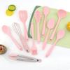 Mini Silicone Kitchenware Set of 10 Pieces Non-Stick Silicone Shovel Spatula Scraper Kitchen Cooking Supplementary Kitchenware