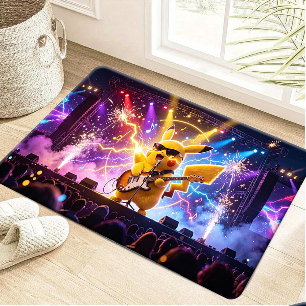 Pokémon Gengar Autumn Rainy Lake Print Non-Slip Soft Doormat for Home Decor