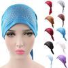 Fashion Women Lady Rhinestone Hat Cap Hair Loss Cover Soft Head Scarf Headwrap