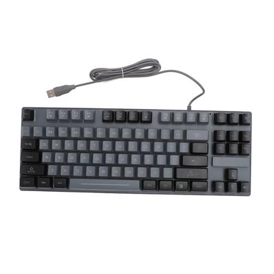 Игровая клавиатура 87 клавиш ABS кейкапы RGB подсветка Контрастный цвет Мультимедийное управление Проводная клавиатура