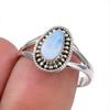 Кольцо из чистого серебра 925 пробы с натуральным австралийским опалом, размер 7,5 D0N21