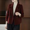 100% Шерсть Женский Пиджак Осенний Шерстяной Блейзер Ручной Работы Пиджак Костюм Зимнее Теплое Шерстяное Пальто