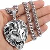 Mens Jewellery Lion Head Necklace Pattern Carving Necklace Men Animal Pendant Rock Punk Hip Hop Jewelry Anniversary Gift Collars