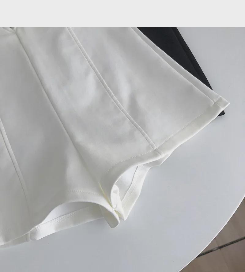 Женские повседневные летние шорты с высокой талией и широкими штанинами 2023 года