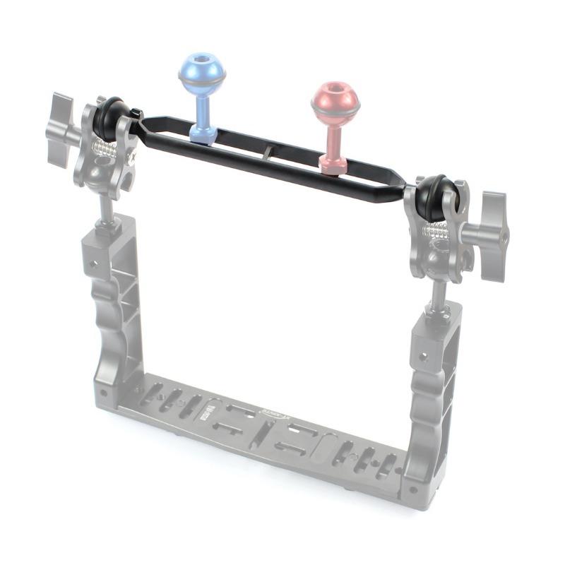 1" Ball Head Adapter 5 7 9 11 inch Dual BallHead Extension Arm for GoPro Underwater Butterfly Clamp Mount Scuba Diving Lights