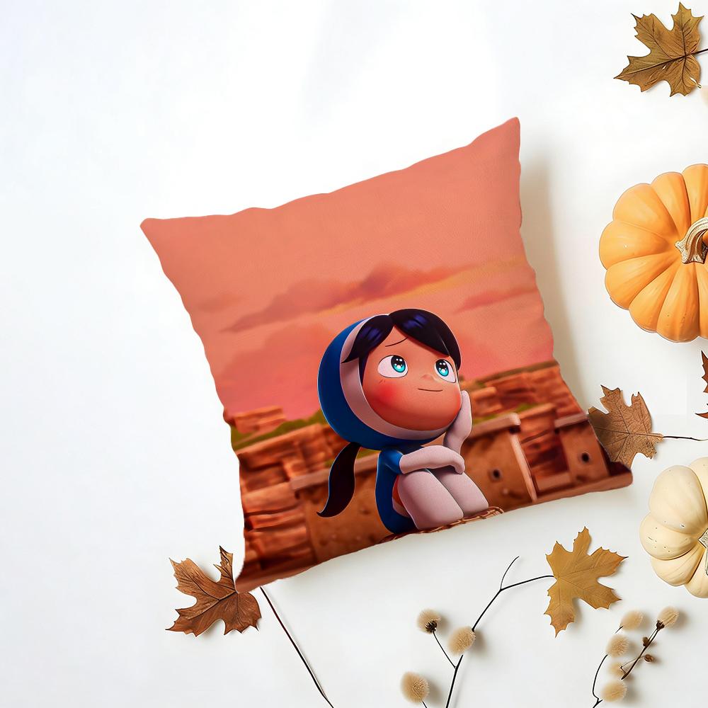 YYumis Cells Cushion Cover Washable Linen Pillowcase Soft for Daily Sofa Bed Home Room Decor