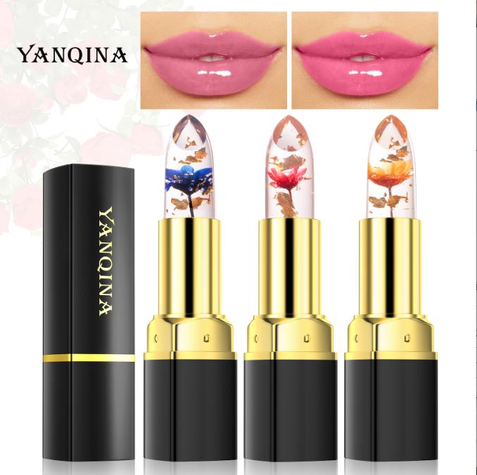 Waterproof Lipgloss Flower Lipstick Temperature Change Color Jelly Lipstick Moisturizer