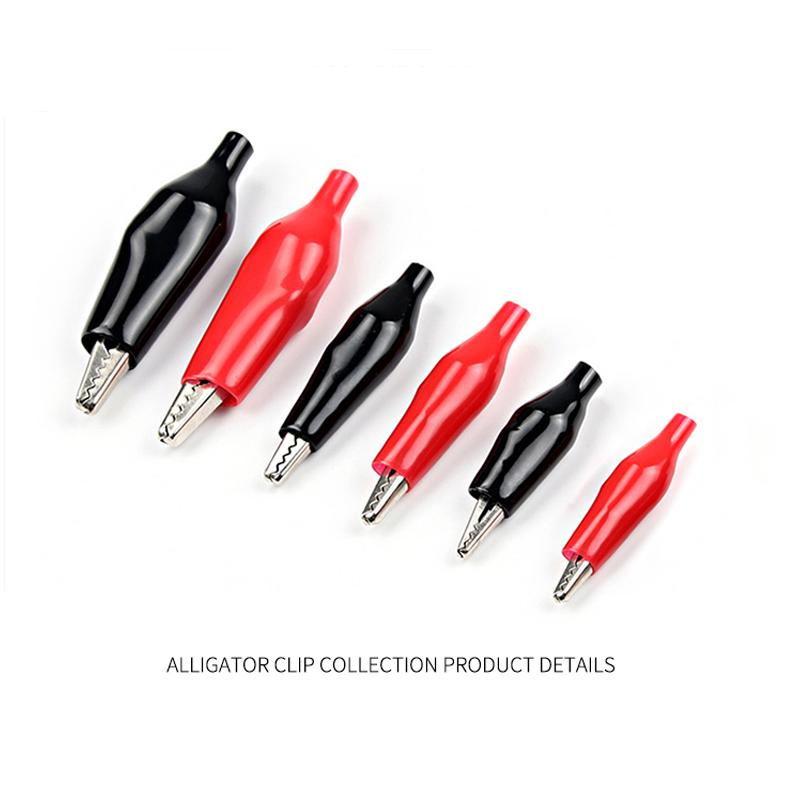 Электрические зажимы типа "крокодил" Зажимы для автомобильного аккумулятора Для автомобильного измерительного щупа Разъем-зажим "крокодил" Электрические инструменты для DIY