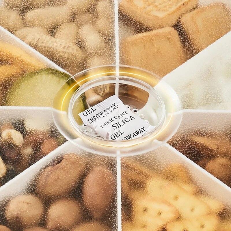 Круглый разделенный поднос, тарелки для хранения фруктов, конфет, орехов с крышкой, съемный разделительный поднос для журнального столика, вечеринки по случаю дня рождения