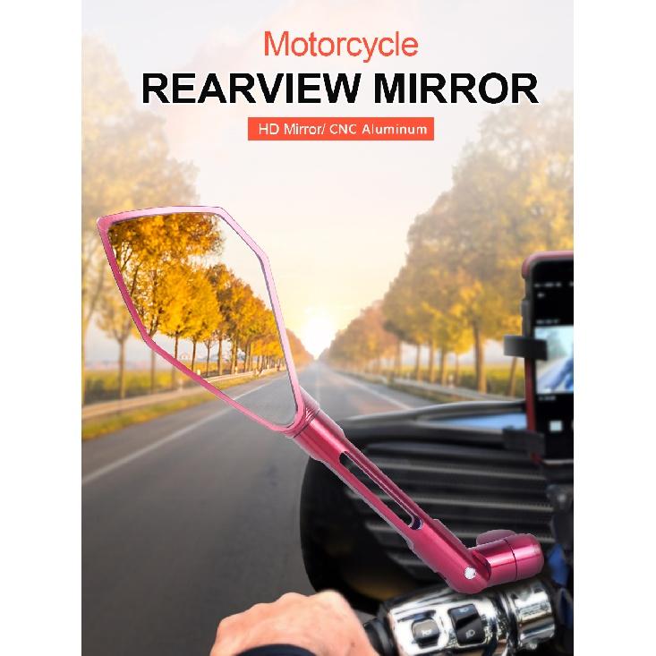 Алюминиевые зеркала заднего вида для мотоцикла с ЧПУ, универсальное 8 мм 10 мм, боковое зеркало заднего вида для мотоцикла, для скутера, электровелосипеда