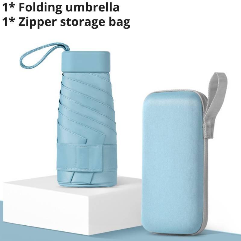 Стильный многоцветный портативный складной зонт для женщин с тканью с защитой от УФ-лучей