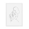 Абстрактная семейная любовь, холст, картина, детские ножки, настенное искусство, рисунок, линия, папа, мама, постеры и принты, детские картинки для гостиной