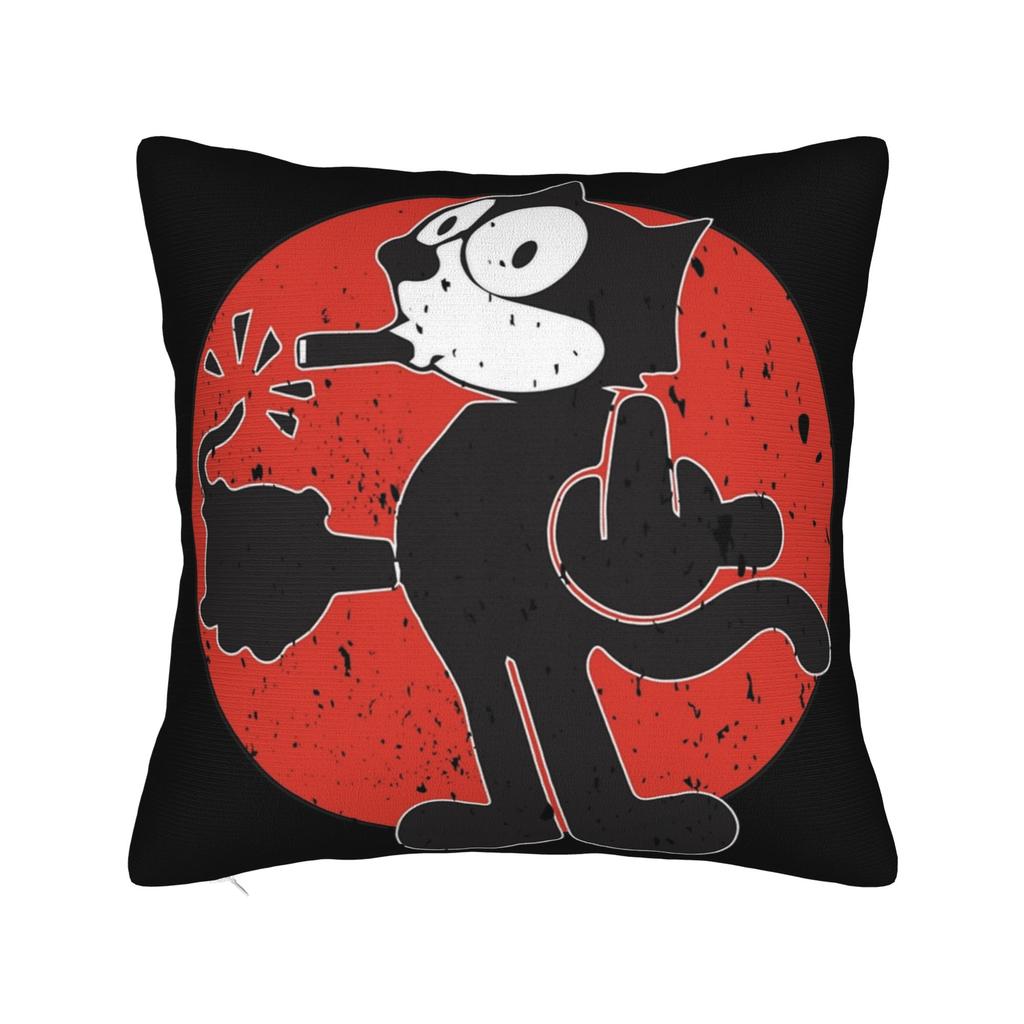 Felix The Cat Laughing Pillowcases Merchandise Soft Cushion Cover Decoration Pillow Case Cover Home Multi Size