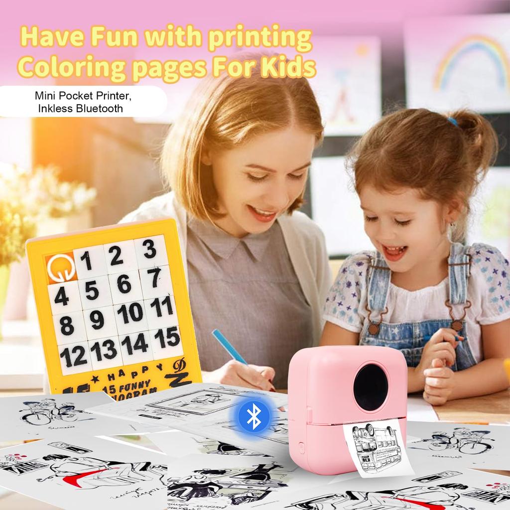 Портативный термопринтер HD Mini Print X5 Mini Bluetooth Wireless Photo Pocket Inkless Multi-funtion Sticker Label Makers