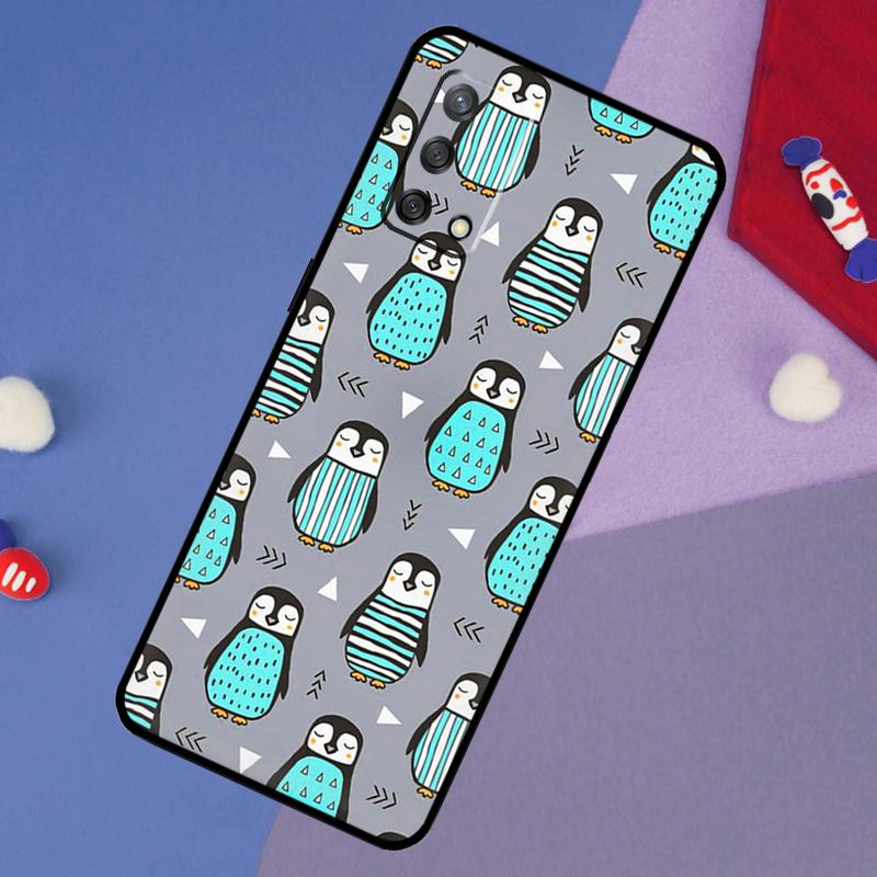 Cute Kawaii Penguin Case For Oppo A5 Pro A6 A57 A17 A78 A54 A74 A94 A76 A16 A96 A18 A40 A60 A80 A38 A58 A98 A15