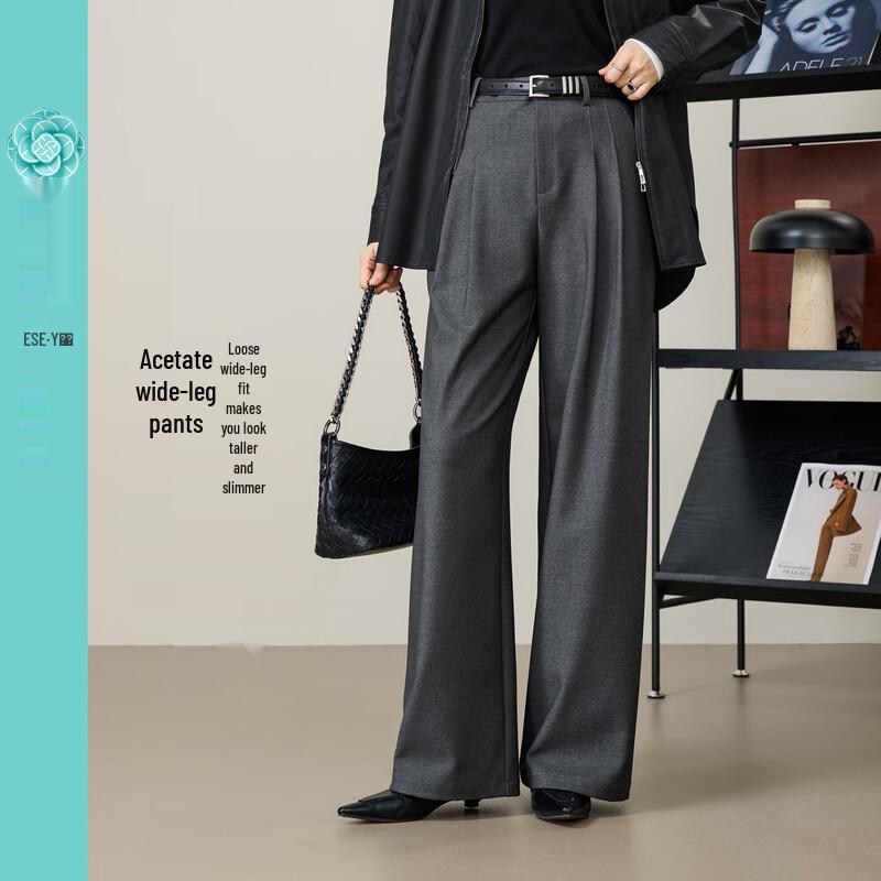 Women's Lyocell Acetate Wide-Leg Suit Pants