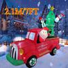 Inflatable Toys Santa Christmas Tree Truck Christmas Decorations 2.7M/8.8FT Built-in LED Lights Holiday Model Xmas Party Decor