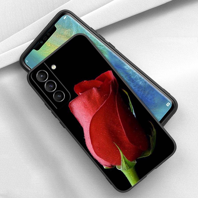 Яркий чехол для телефона с цветами красной розы для iPhone Samsung Galaxy Redmi Xiaomi Oppo OnePlus Note SA 7 8 9 10 11 12 13 14 20 21 22 23 53 54 Pro Max Ultra