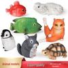 Реалистичные сплошные модели животных: Оранжевая кошка, Шиншилла, Черепаха, Групер, Пингвин, Геккон, Саламандра, Лев, Ящерица Украшения