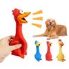 Flexible Squeaky Dog Toys Simulation Pet Squeeze Sound Toy Creative Latex Screaming Chicken  Horse