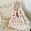 Large Capacity Bag Spring and Summer Student New Floral Cloth Bag Canvas Bag One Shoulder Flower Splicing Model