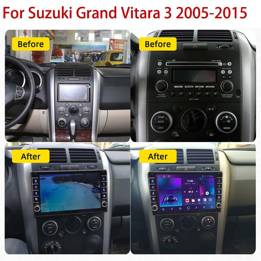 icreative 2 Din Android автомобильный радиоприемник мультимедийный видеоплеер для Suzuki Grand Vitara 3 2005-2015 с кнопкой Carplay WiFi 2 + 32 ГБ