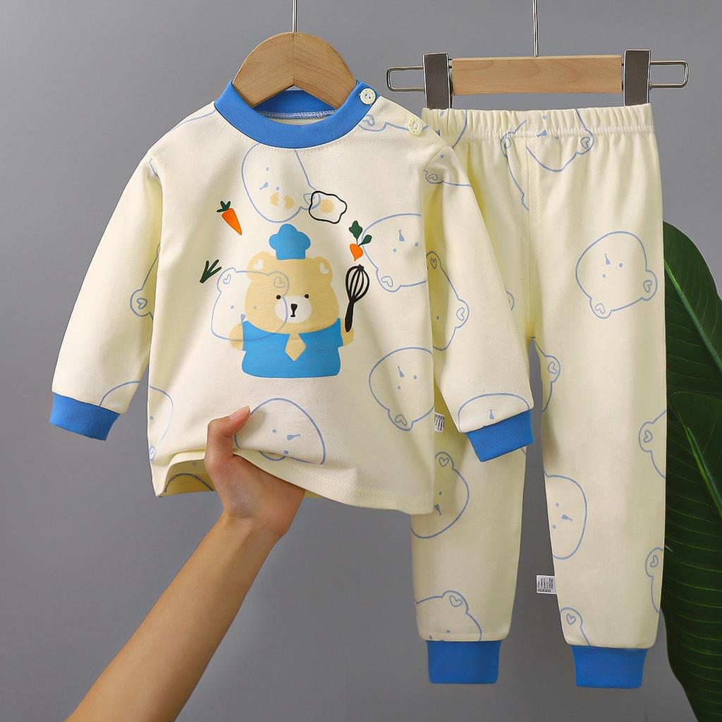 Children's Underwear Set Pure Cotton New Boys' Home Clothes Baby's All Cotton Warm Girls' Autumn Clothes Autumn Pants Children's Clothes
