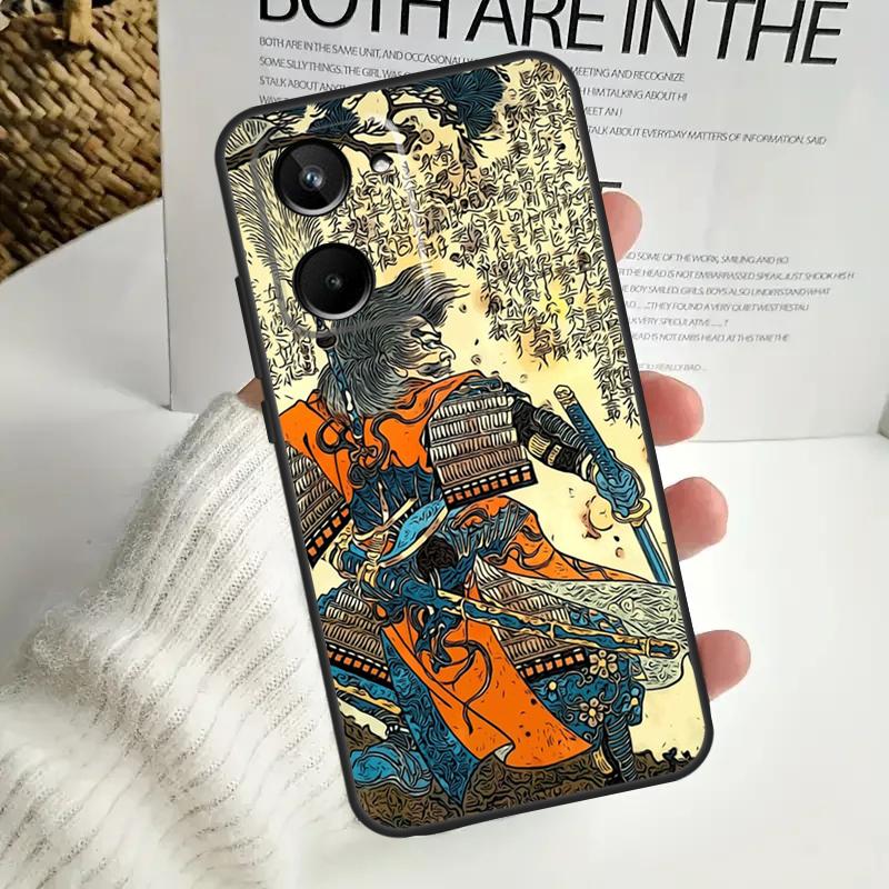 Чехол с изображением демона и маски самурая для Realme C55 C53 C51 C35 C33 C30 C67 C21Y C25s C15 9 10 12 11 Pro Plus GT Neo5