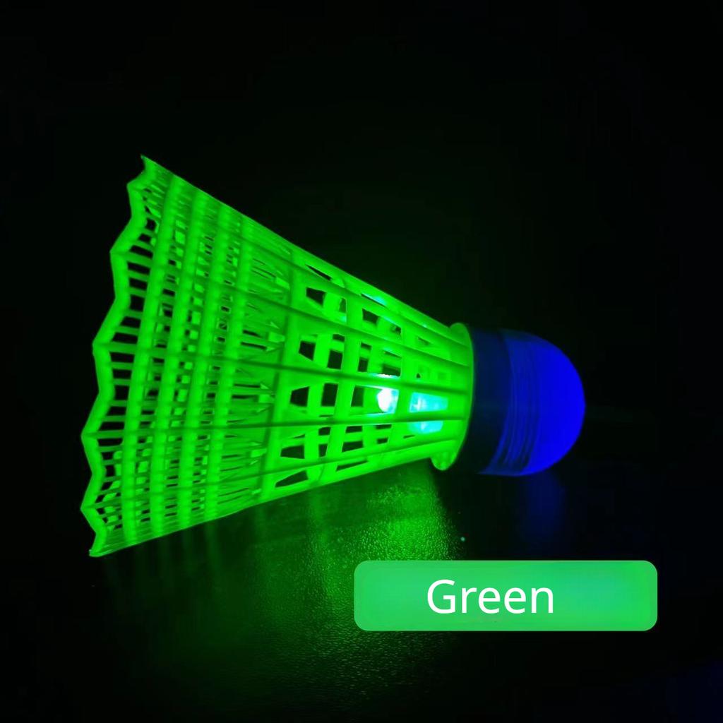 Светящийся мяч для бадминтона с высокой эластичностью и прочным ветронепроницаемым нейлоновым мячом с перьями для яркой ночи.