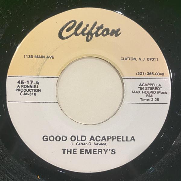 7inch Record EMERY'S - Good Old Acappella 4517 Clifton Records US Pop Used