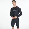 Shabaite Men's Quick-Dry Long-Sleeve Swimsuit for Sun Protection and Surfing