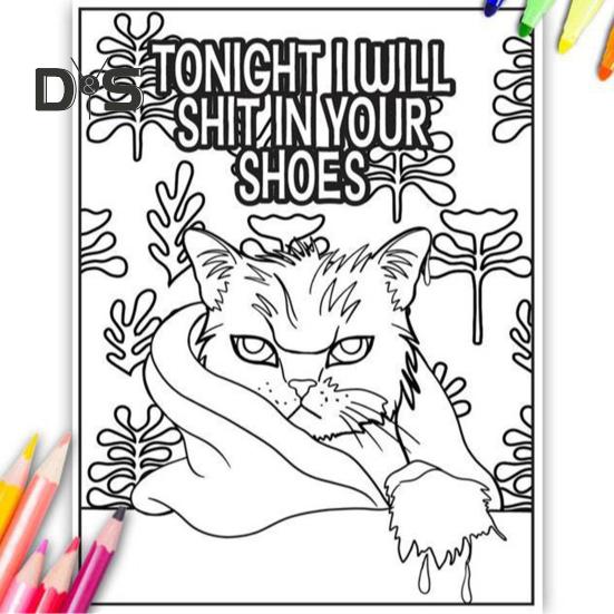 Раскраска с кошками для взрослых, проекты кошек своими руками, декомпрессионная, прочная на разрыв, раскраска с кошками, домашнее обучение, офисные принадлежности