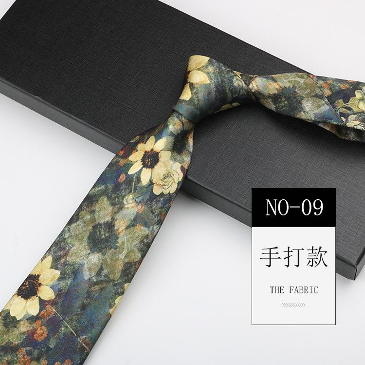 Мужской печатный галстук, узор Ретро, костюм джентльмена, ширина рубашки 9 см, шелковистый, мягкий, длинный, ручной работы