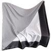 Women' Scarf Black and White 90X90 - Stripes, Polka Dots and Classic Elegance