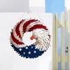 Independence Day Patriotic Eagle Wooden Plaque Red White Blue Bird Indoor Outdoor Front Door