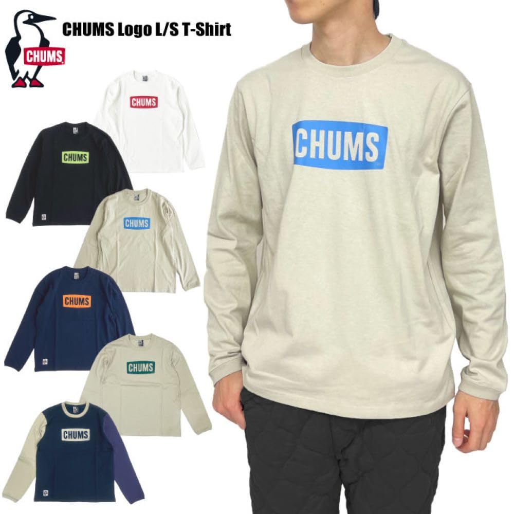 Ретро Лого Фиолетовый Безумный [Chums] Футболка с длинным рукавом Мужская