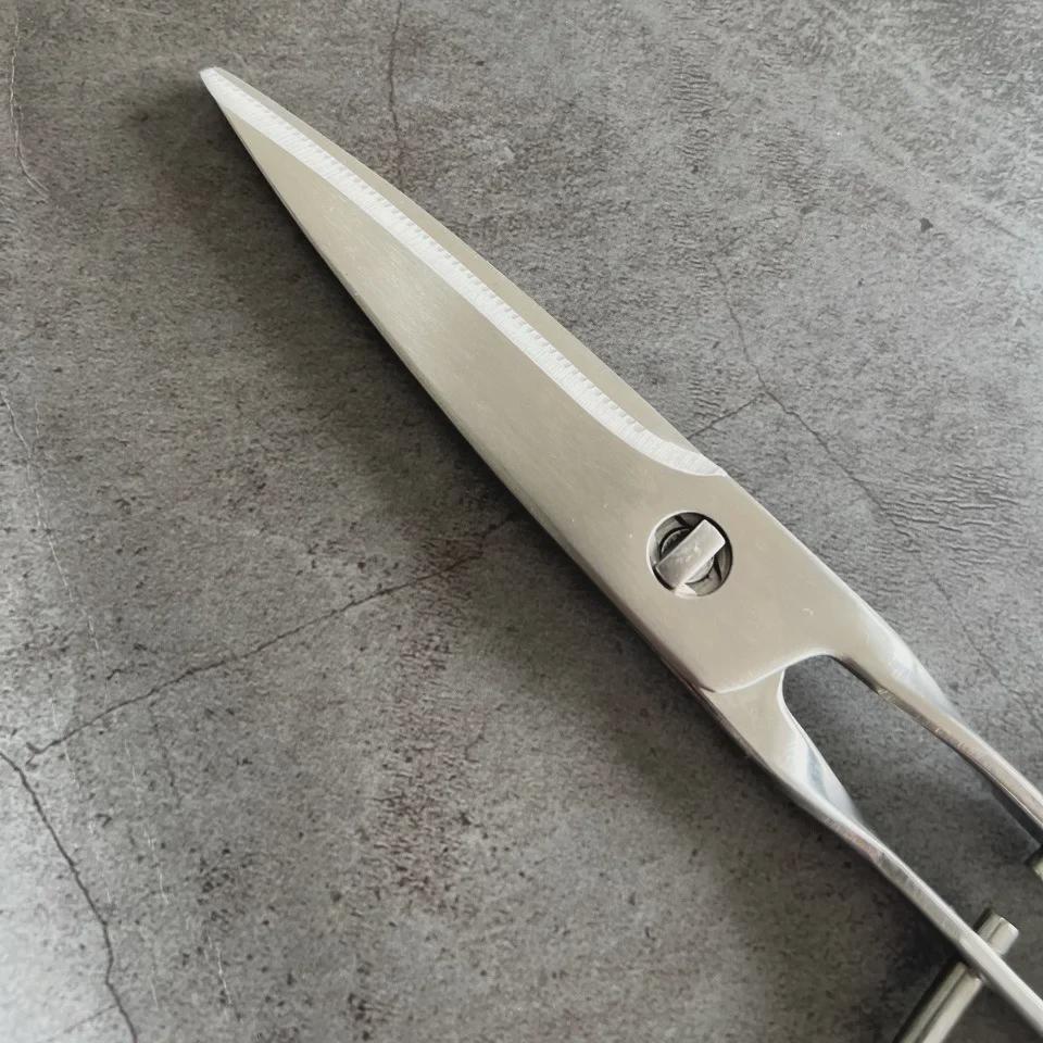 Многоцелевые кухонные ножницы из цельной стали со съемной проволочной ручкой для еды и барбекю