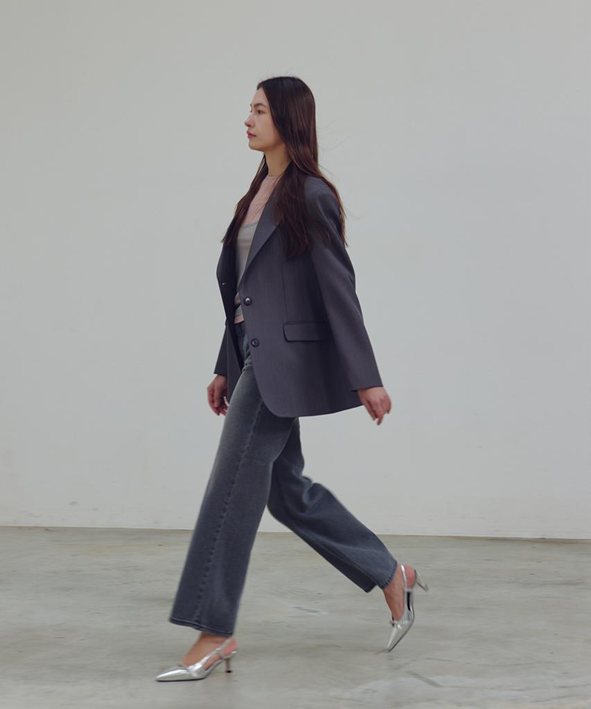 JBYRARA Normal Wash Straight Fit Denim Pants_Deep Gray