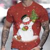 Hot Sell Christmas T-Shirt For Men 3d Snowman Printed Men'S Clothing Street Designer Short Sleeve Tshirts Daily Casual Tops Tees