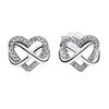 Sparkling Infinity Heart Stud Earrings 292667C01 For Women