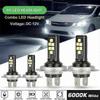 4X H7 LED Low Beam Bulbs with 60000LM 6000K 220W and Cool White Lighting