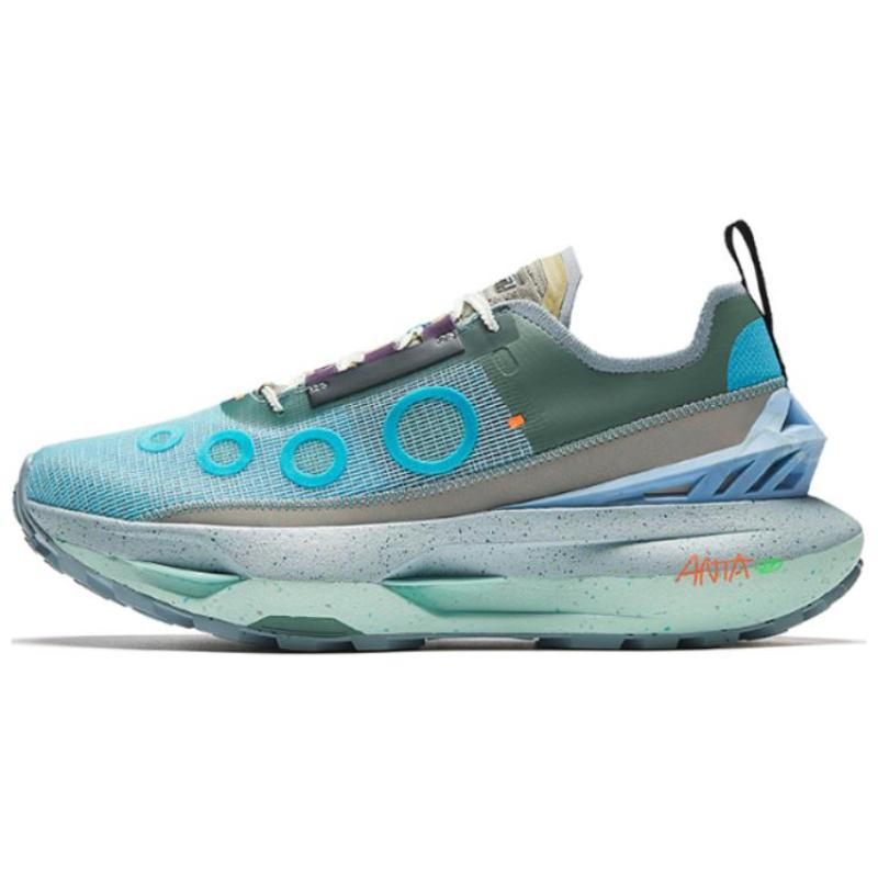 Anta Кроссовки для бега Champion Series с нескользящей подошвой, низкие, мужские, бирюзовые, 112416609A-3