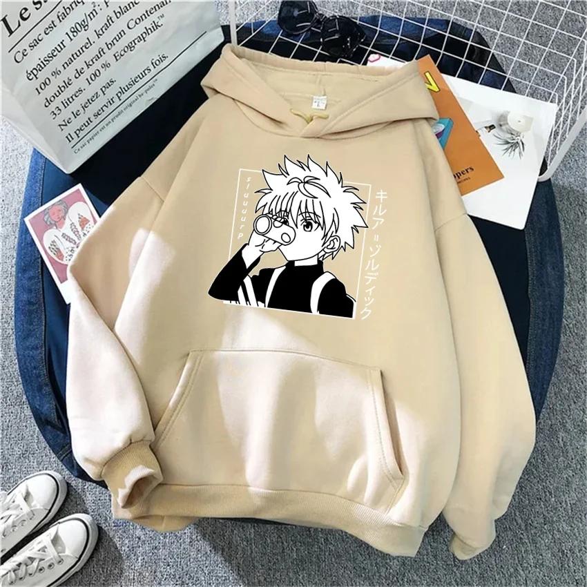 Аниме Hunter X Hunter Женская толстовка Курапика Глаз Демона Худи Женские Уличная одежда Пуловер Харадзюку Унисекс Свитшот Одежда
